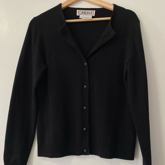 Carlisle Black Cashmere cardigan - Picture 1 of 5